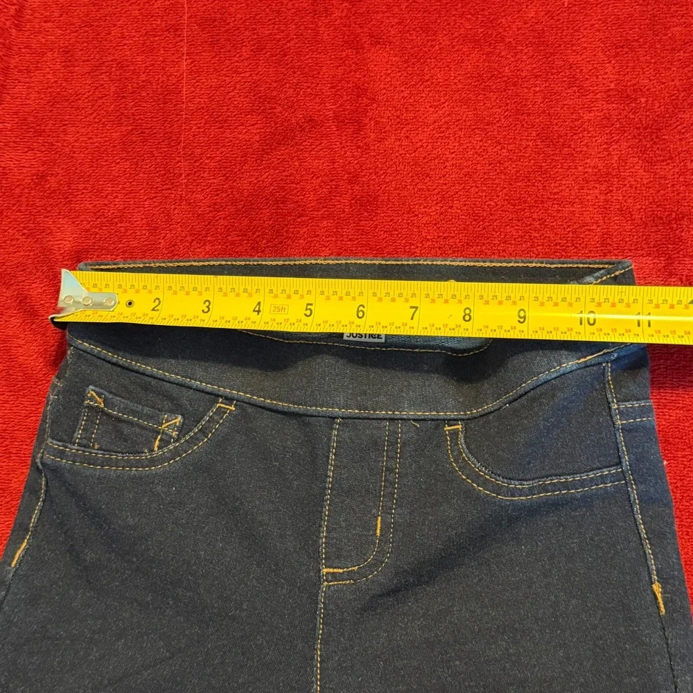 Justice‎ Girls Dark Wash Slim Jeggings Pull On Denim Skinny Jeans Size 10 Slim